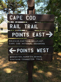 Directions on the Cape Cod Rail Trail.