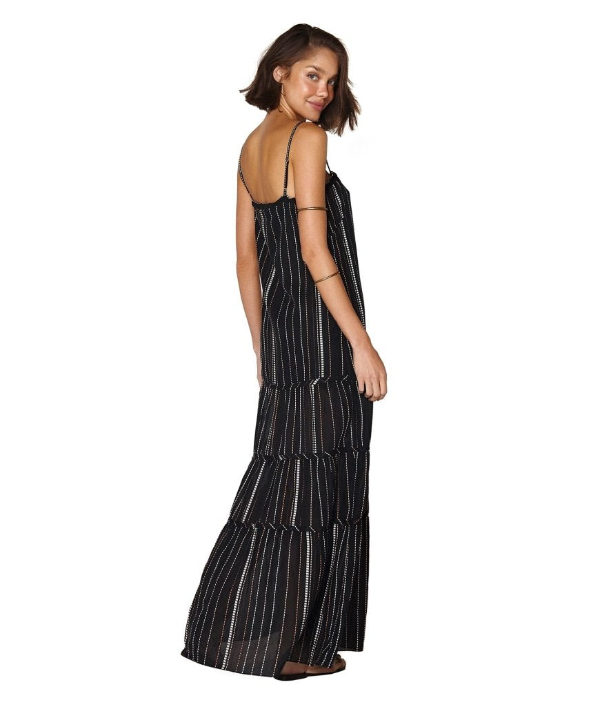 Solid Fran Long Dress Black