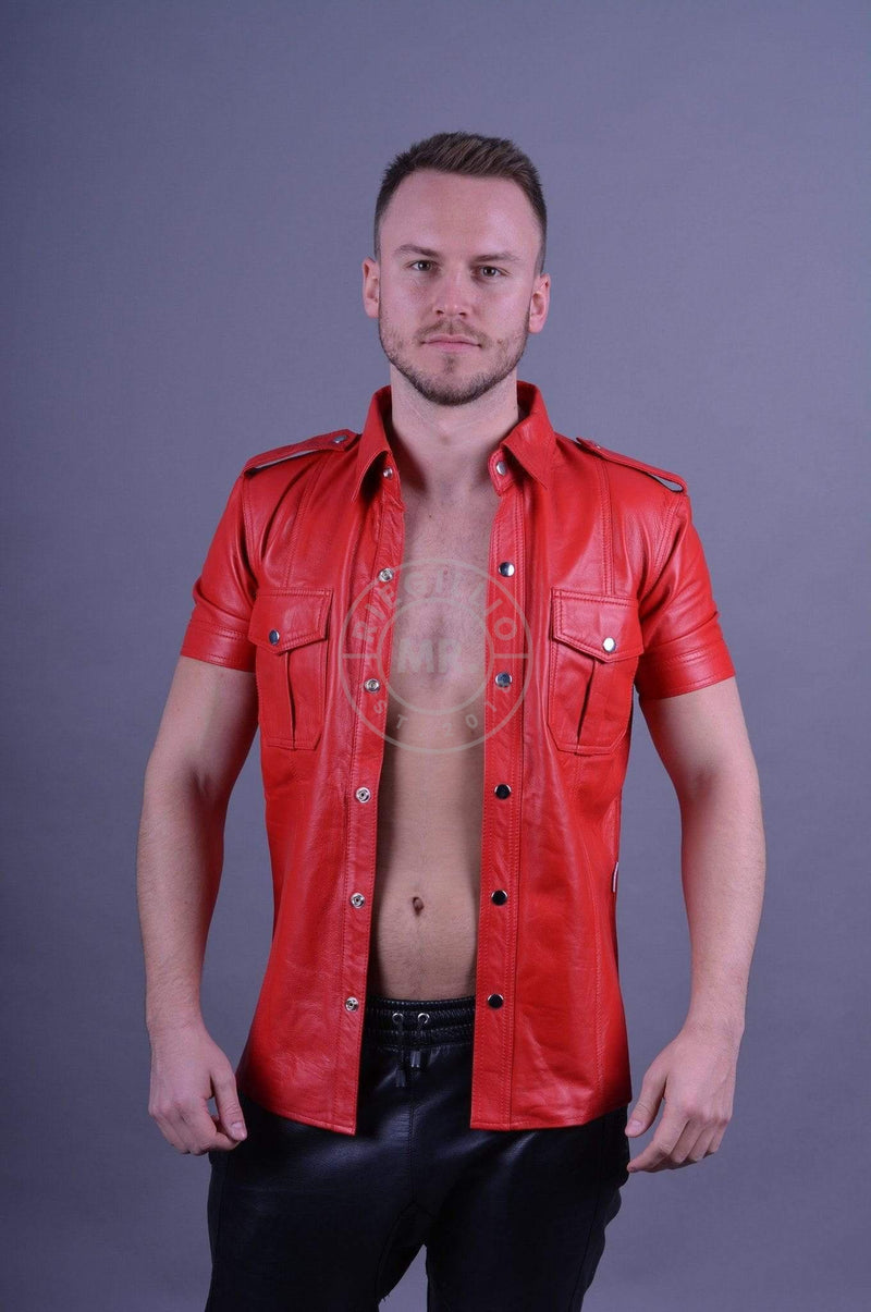 Red Leather Shirt by Mr Riegillio – MR. Riegillio