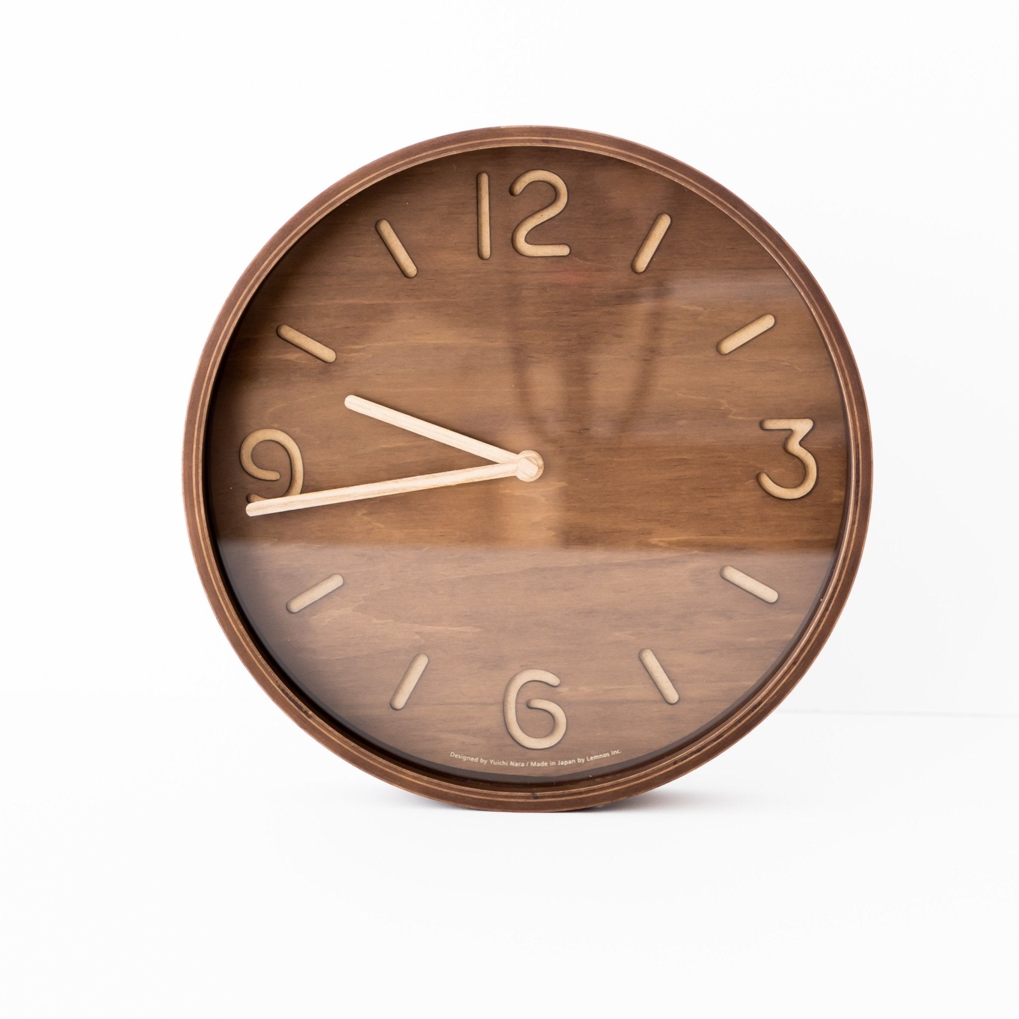 Lemnos Plywood Lines Clock YK21-13 | Tortoise General Store