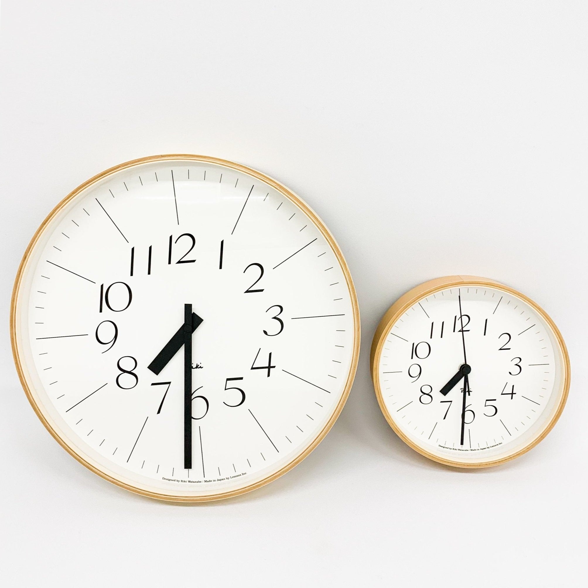 Lemnos Plywood Lines Clock YK21-13 | Tortoise General Store