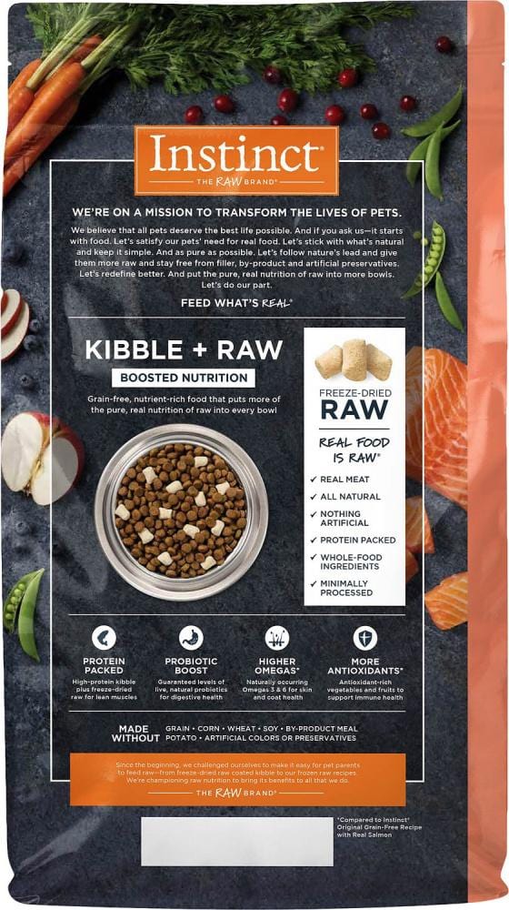 instinct kibble and raw