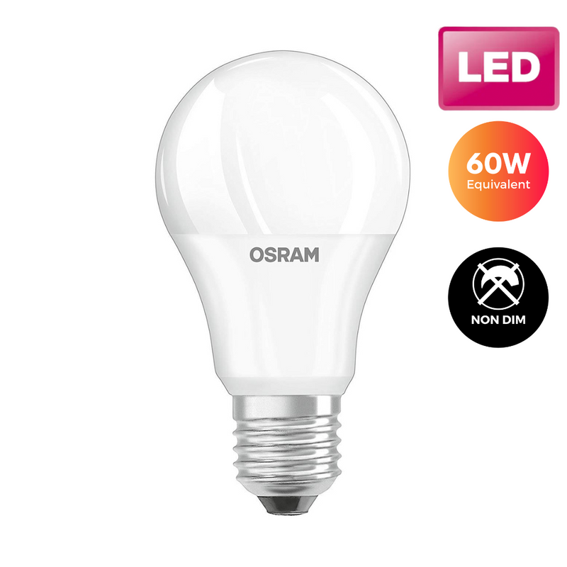 tandpine Regnbue lindring Osram LED Light Bulb | GLS - Frosted 60W (B22d) by Weirs of Baggot St
