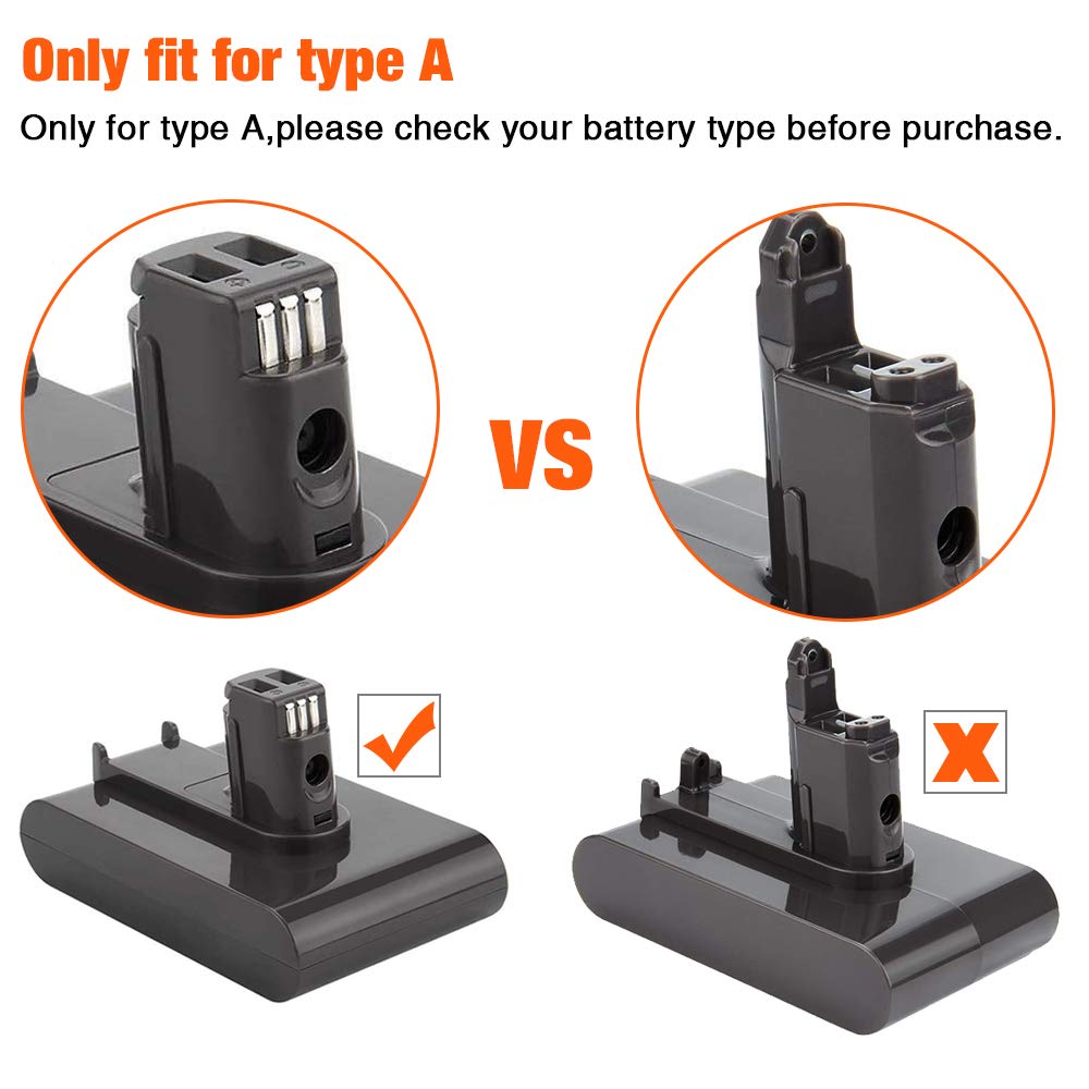 22.2V 4000mAh ( Only Fit Type B ) Li-ion Vacuum Battery for Dyson