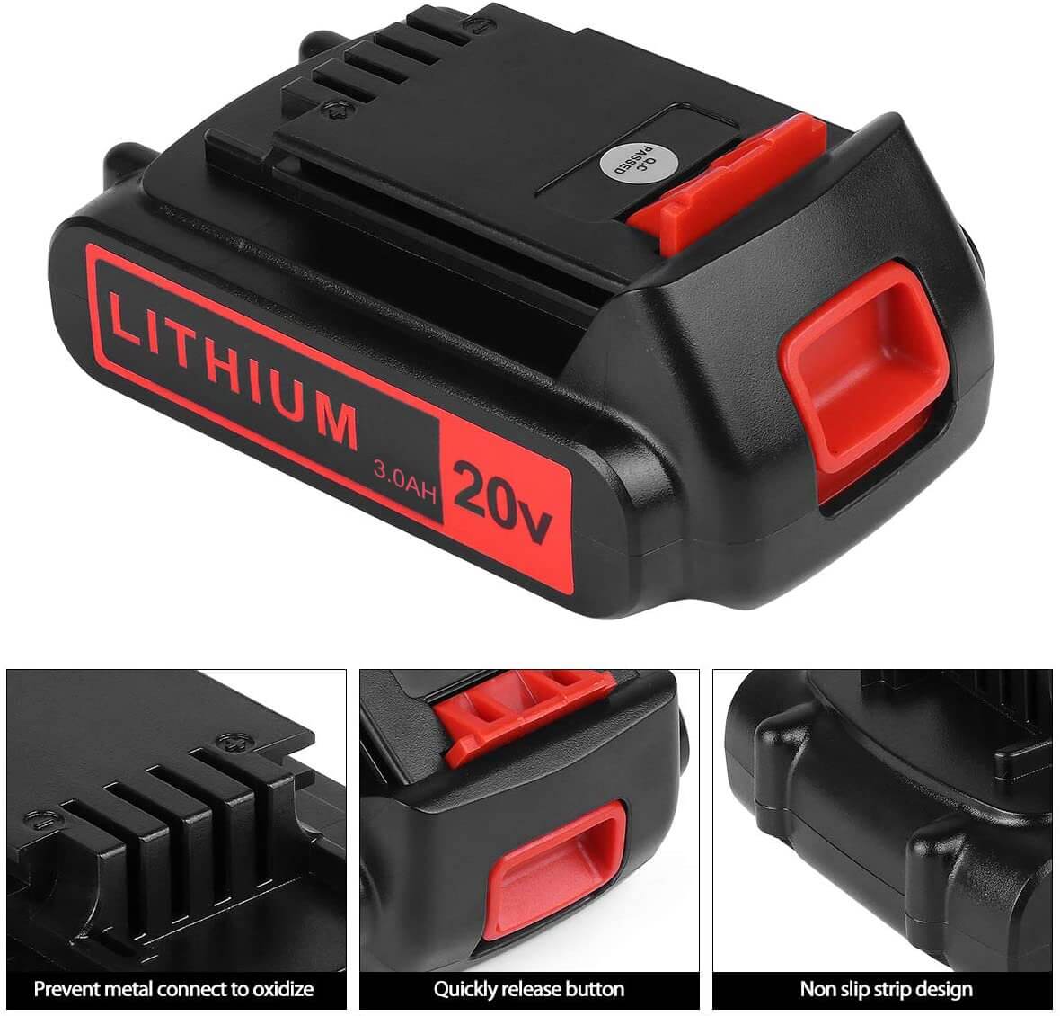 Replacement Black & Decker 18V, 1.5Ah Battery