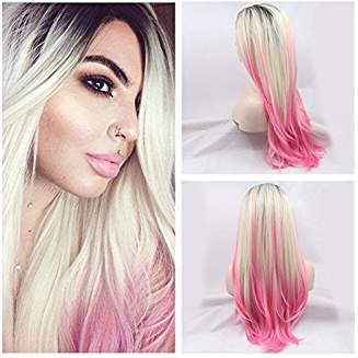Ombre Black Blonde To Pink Lacefront Wig Gianna