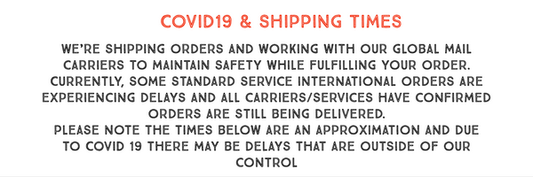 COVID19 Shipping Update