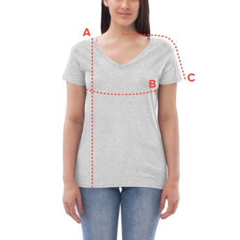 Women's V-Neck Tee Size Guide