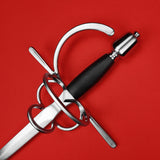 Rogue Steel Double Ring Rapier With Aluminum Blade Hilt Detail