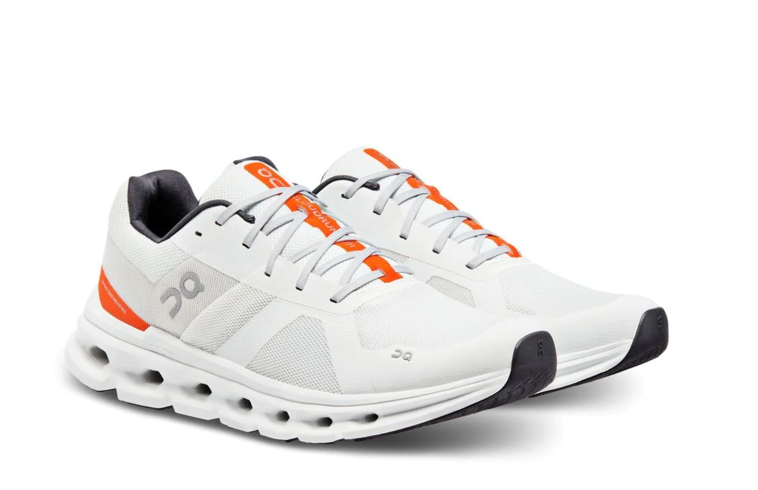 Men's ON Cloudrunner - Undyed-White and Flame | Run Republic
