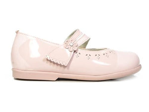 girls pink patent shoes