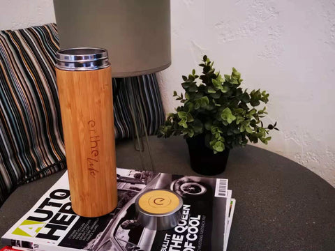 Bamboo Water Bottle on Bedside