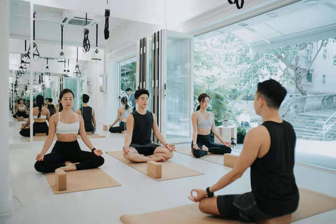 Yoga Class with Erthe Life Cork Yoga Mat