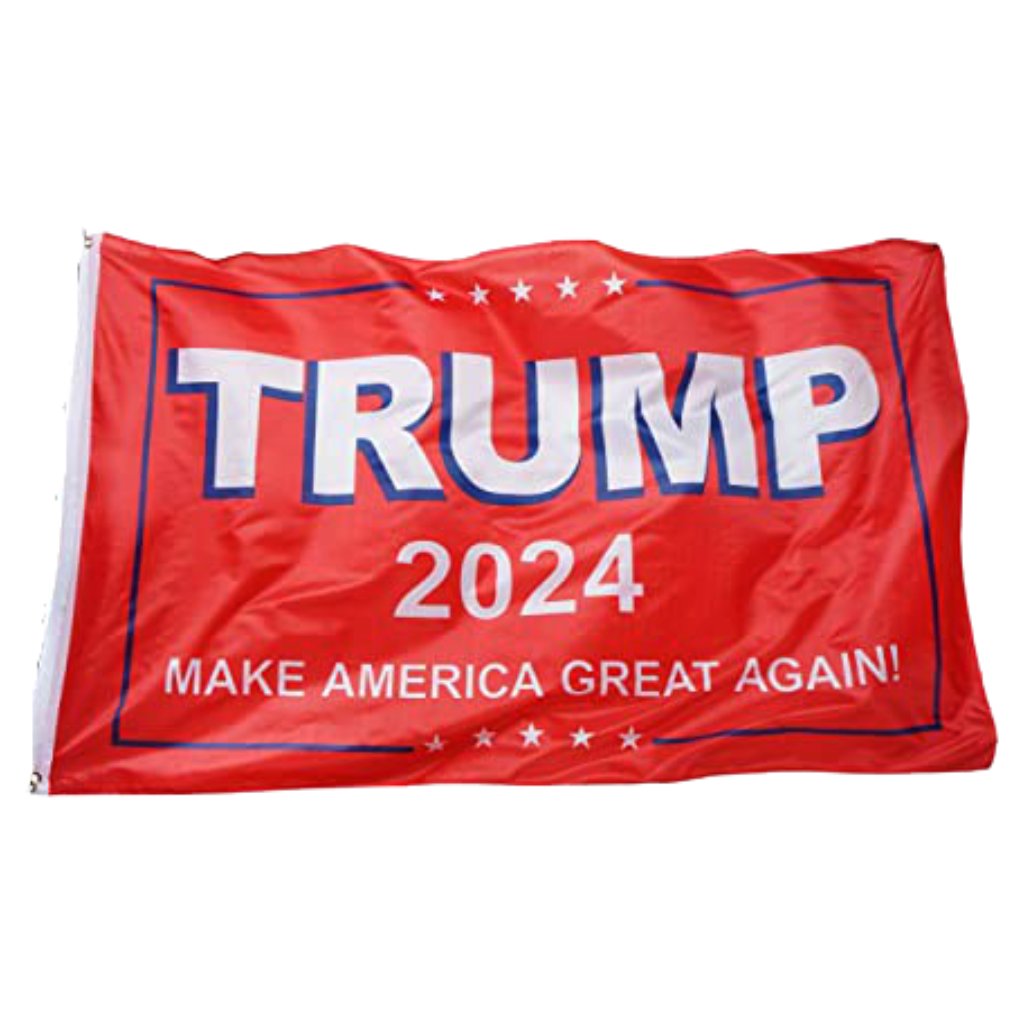 Trump 2024 Make America Great Again 3'x5' 150D Rough Tex® Flag (Double – Flag and Cross