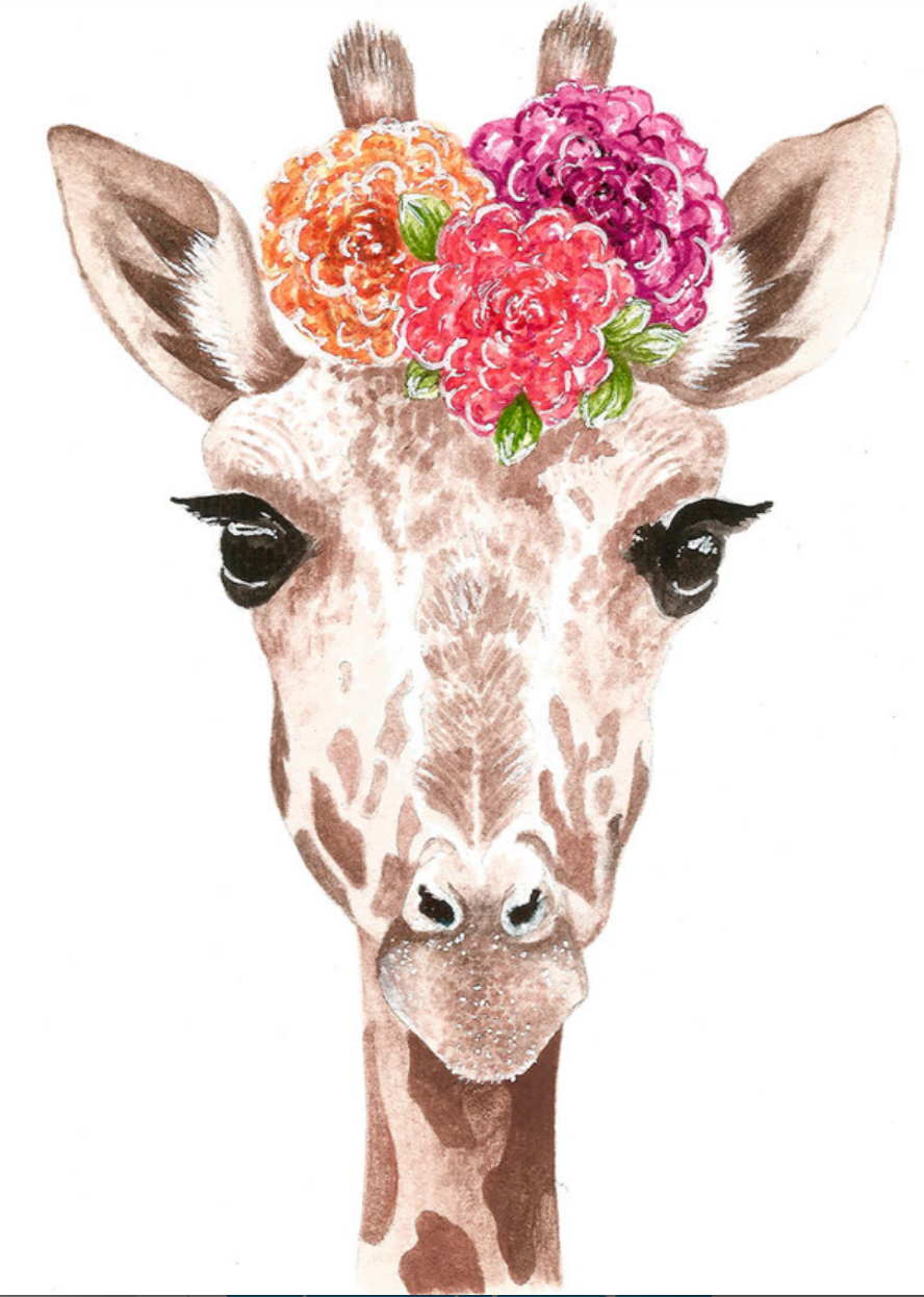 Adorable Baby Animals with Flower Crowns | Hand Painted African Animals