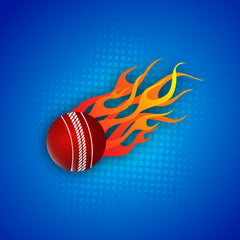 cricket ball on fire