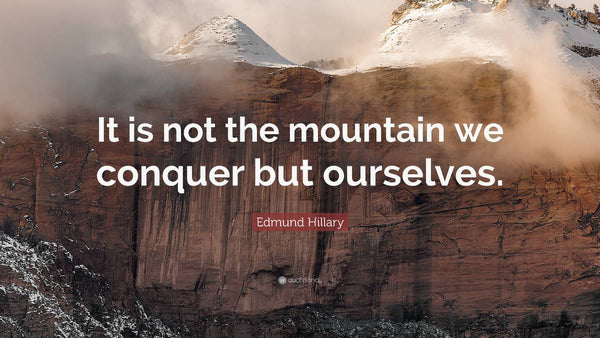 A quote from Sir Edmund Hillary, one of the best wanderlust quotes out there