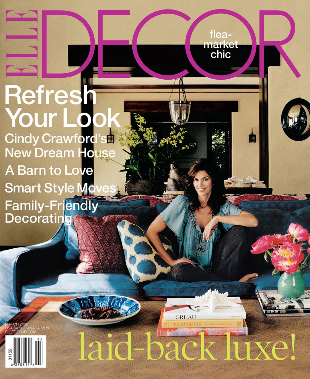 Cindy Crawford on Elle Decor magazine cover