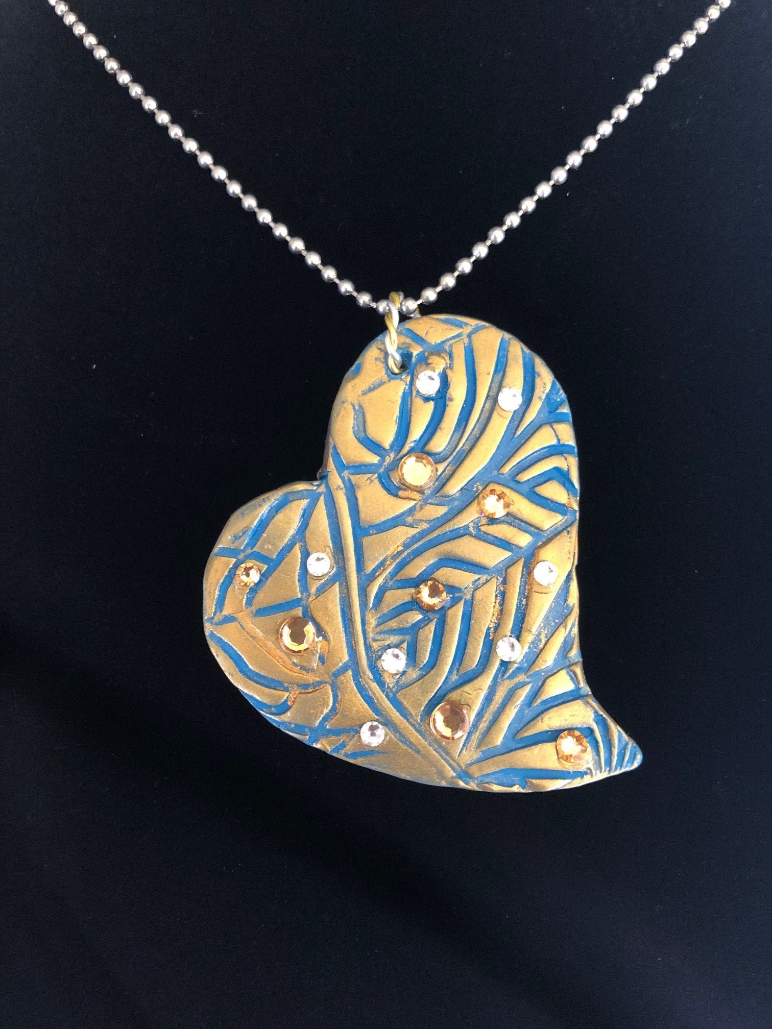 Wearable Art - Large Heart Pendant -Love2