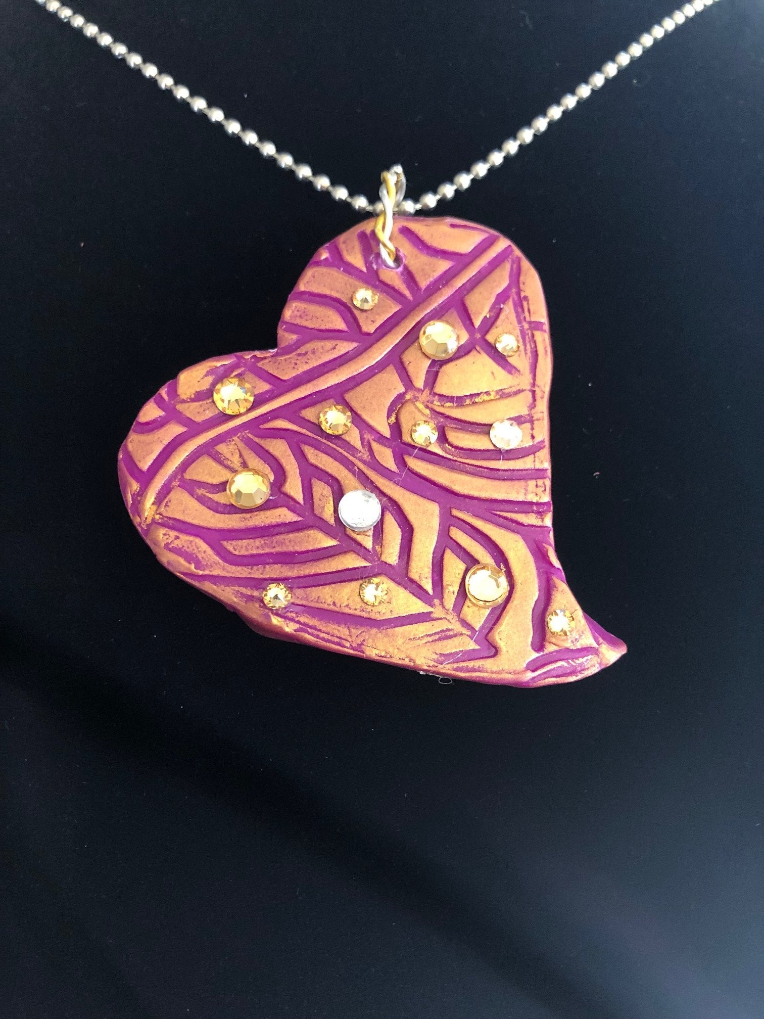 Wearable Art - Large Heart Pendant -Love4