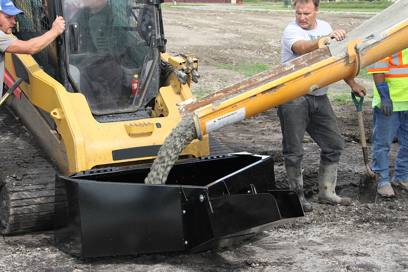 Skid Steer Concrete Bucket Mud Hopper Concrete Bucket