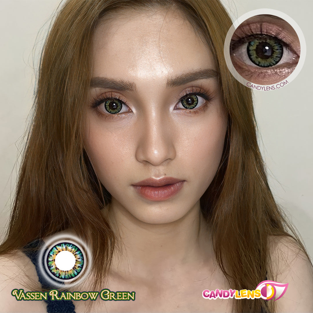 cosplay rainbow green contacts