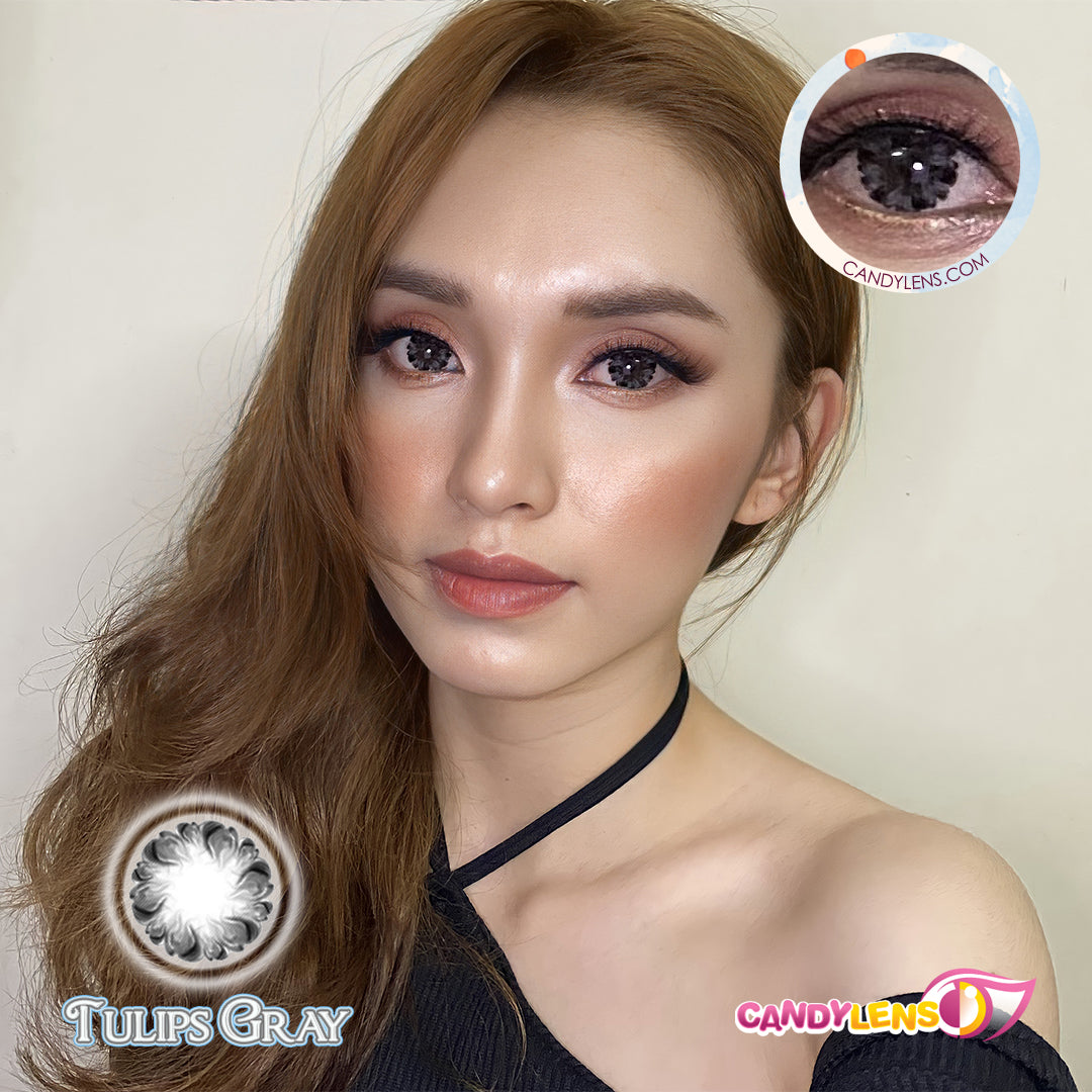 dreamy tulips gray color contacts