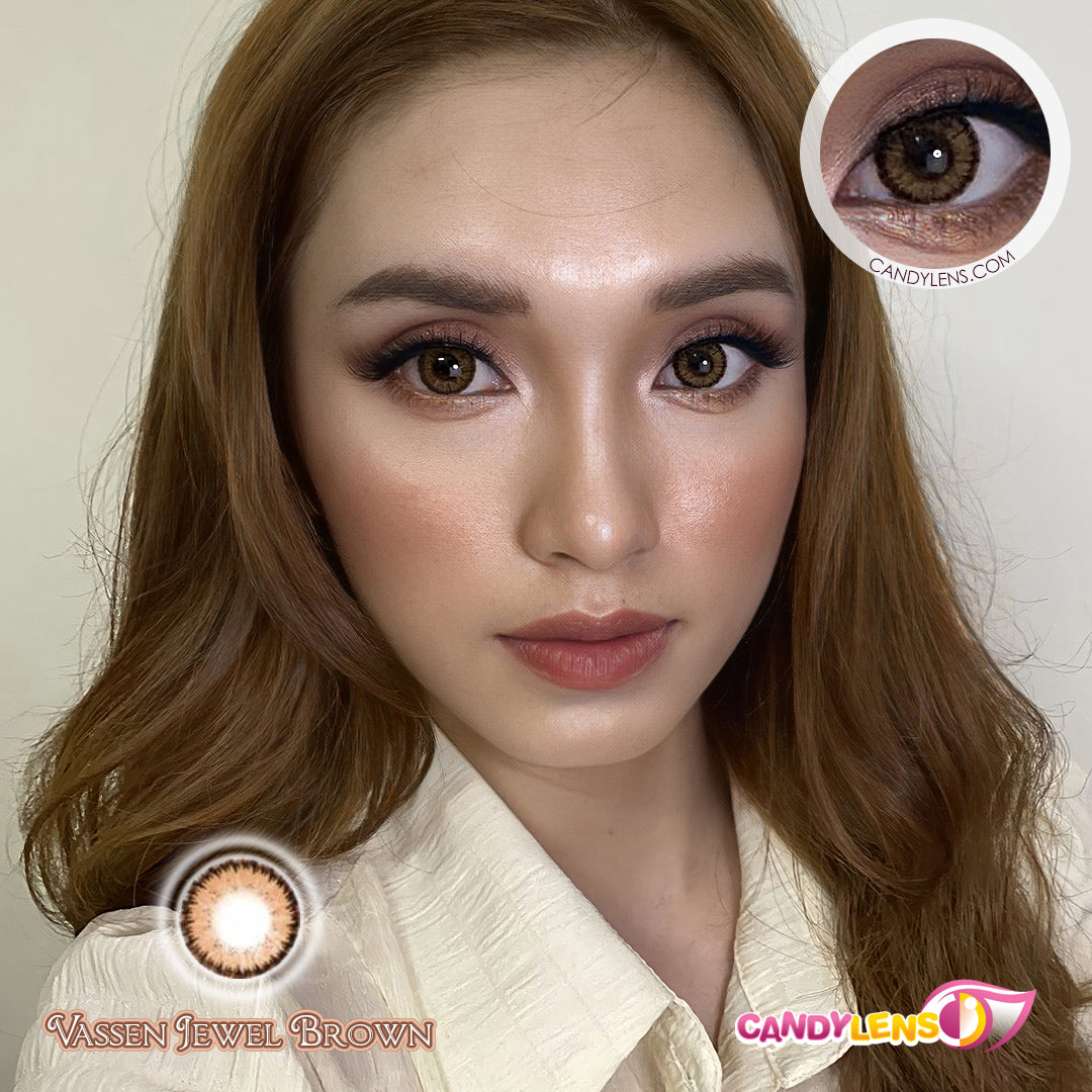 vassen jewel brown realistic natural looking contact lenses