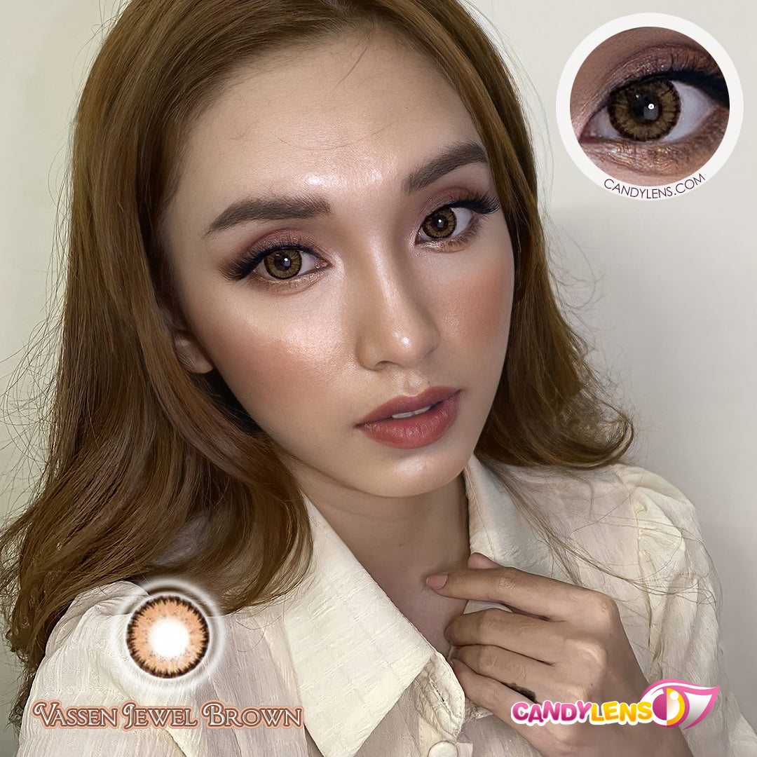 vassen jewel brown realistic natural looking brown contacts