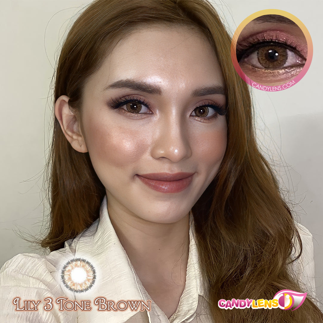 beautiful honey brown contact lenses