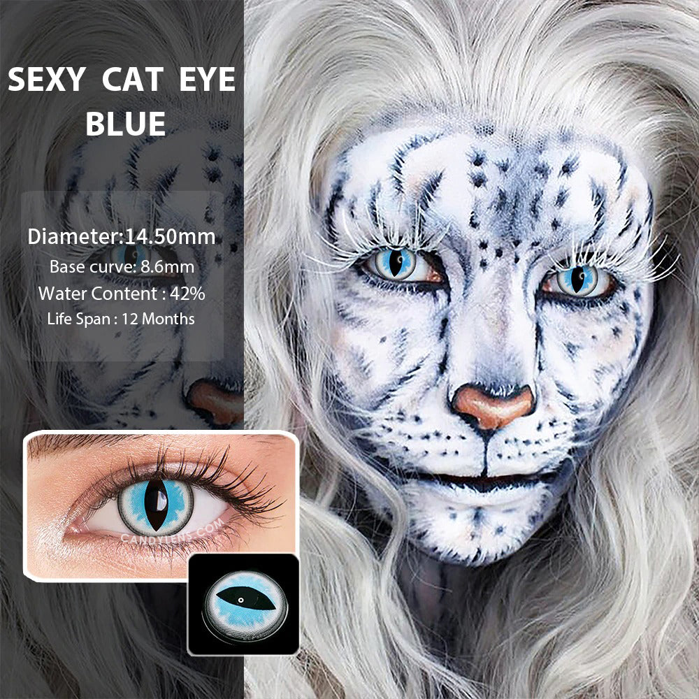 special FX cat eye blue contacts for halloween