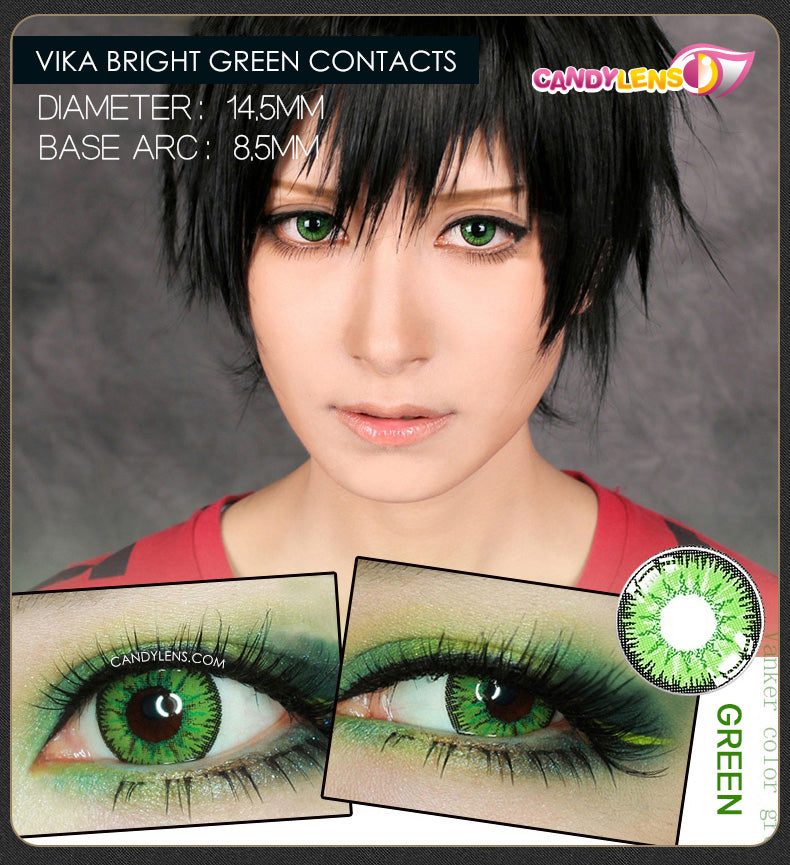 Gemstone Green Colored Contacts - Non prescription - Gothika
