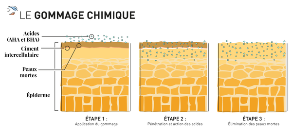 infographie gommage chimique