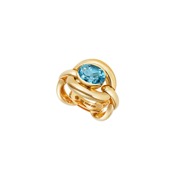 Catena Blue Topaz Ring - Nadine Aysoy