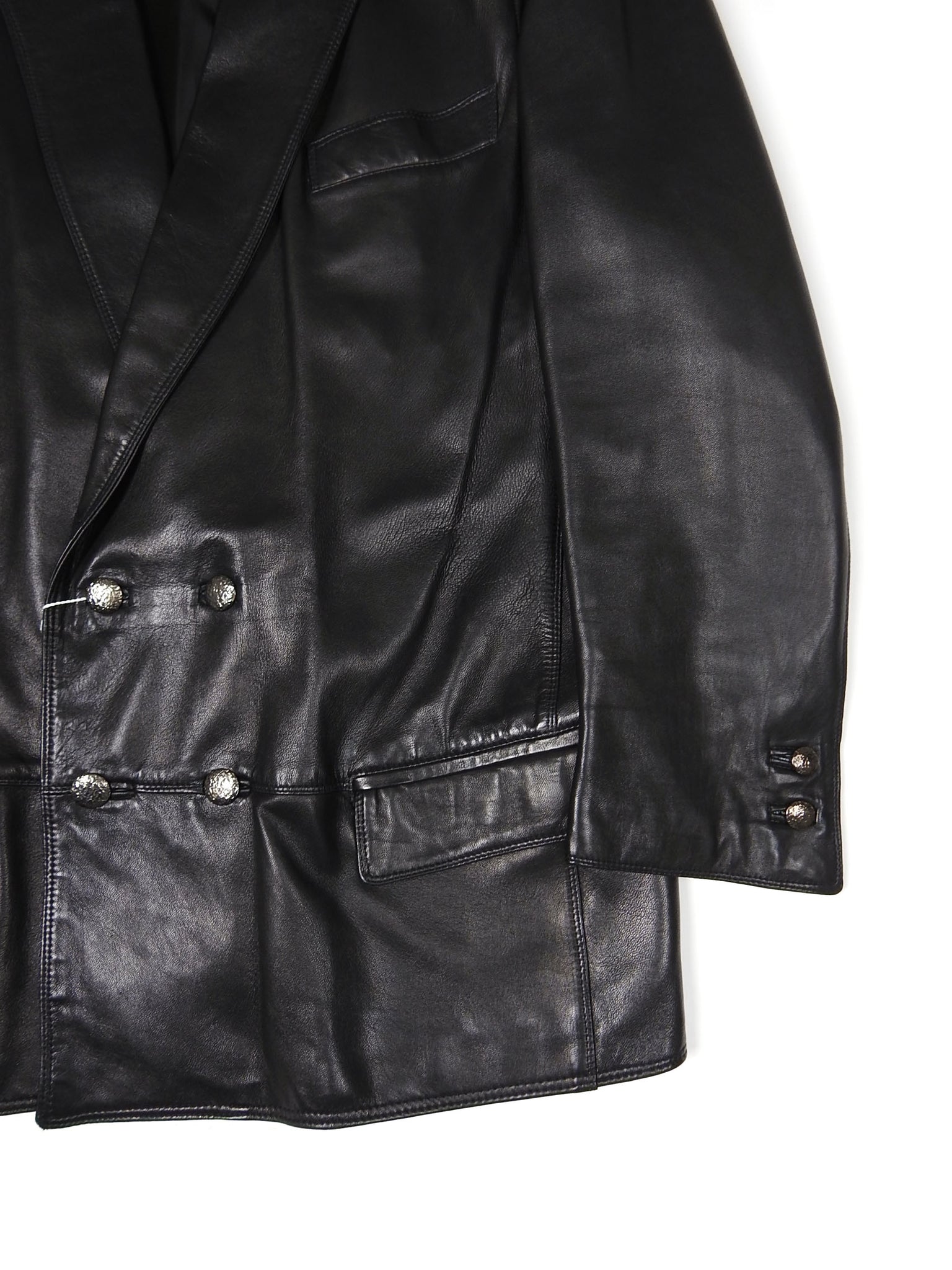 Gianni Versace Vintage Leather Jacket Size 48 – I Miss You MAN