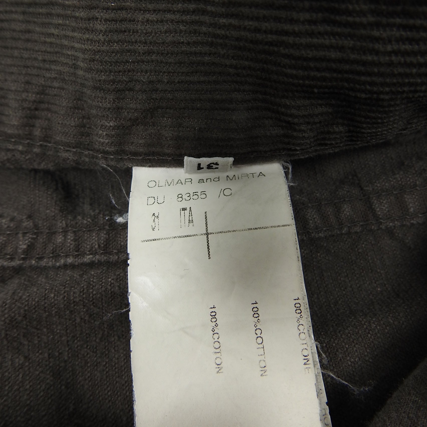 Rick Owens DRKSHDW Olmar and Mirta Detroit Cut Cords Size 31 – I