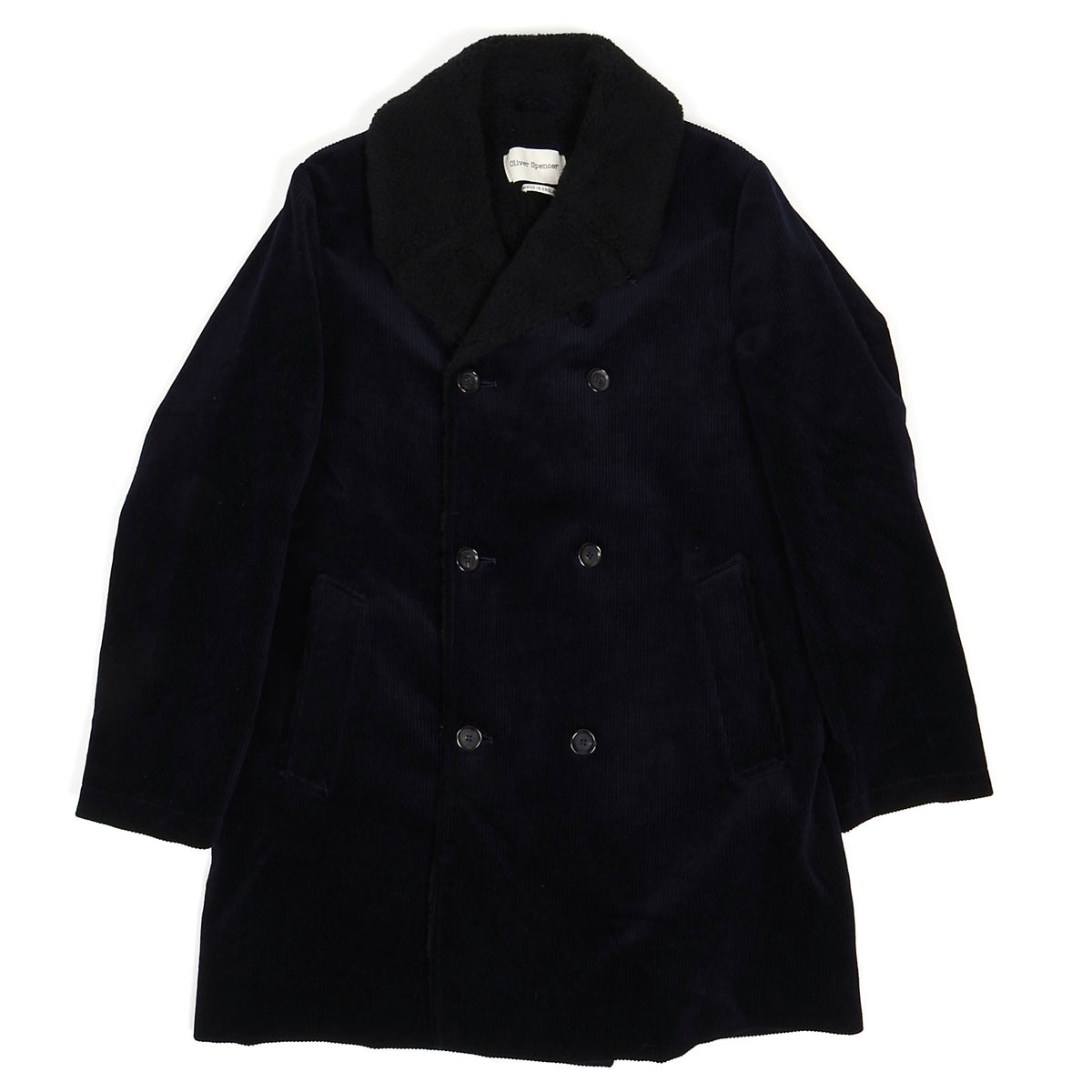 Oliver Spencer Navy Corduroy Newington Coat Size Medium – I Miss You MAN