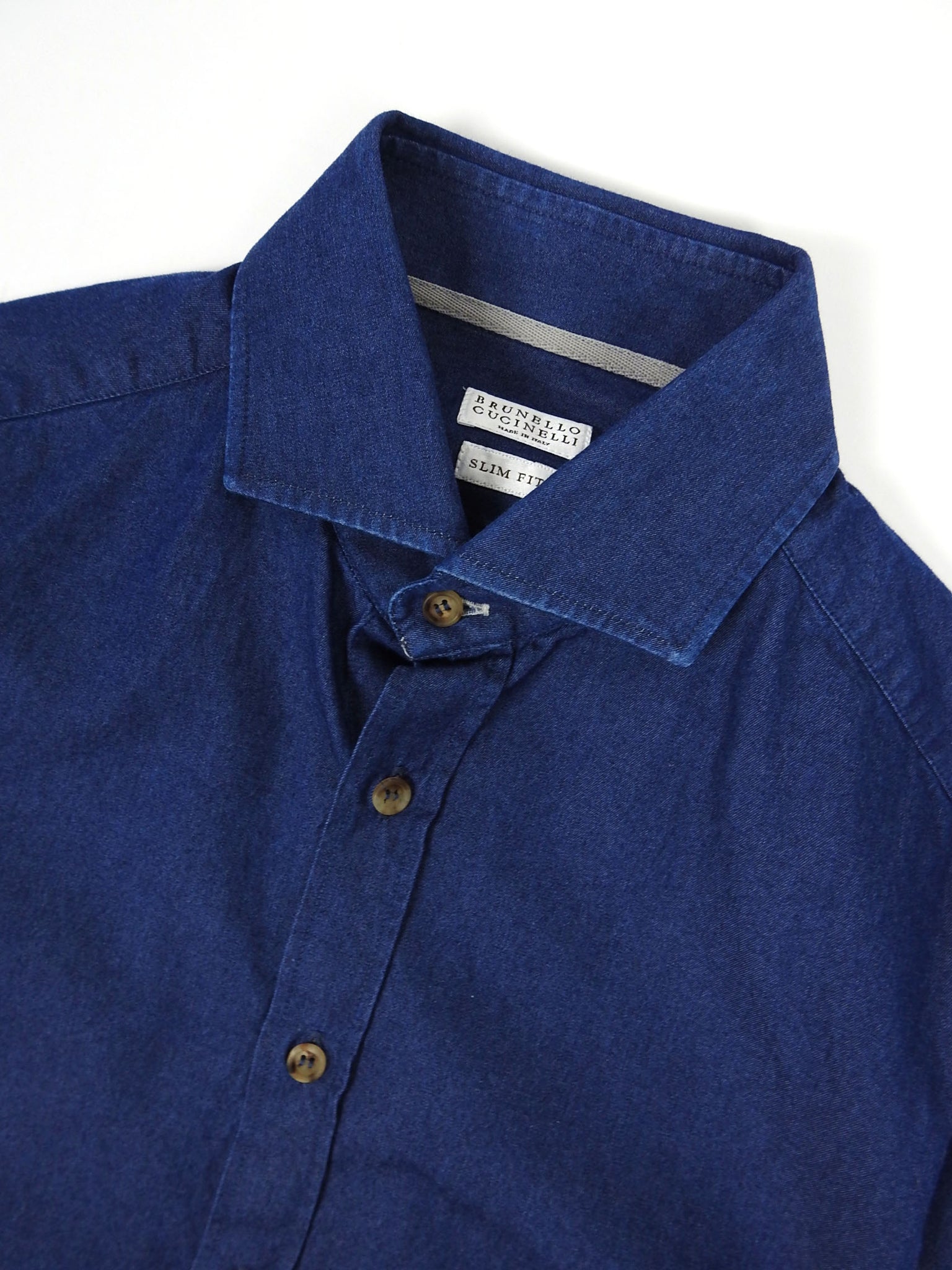 Brunello Cucinelli Denim Shirt Blue XS – I Miss You MAN