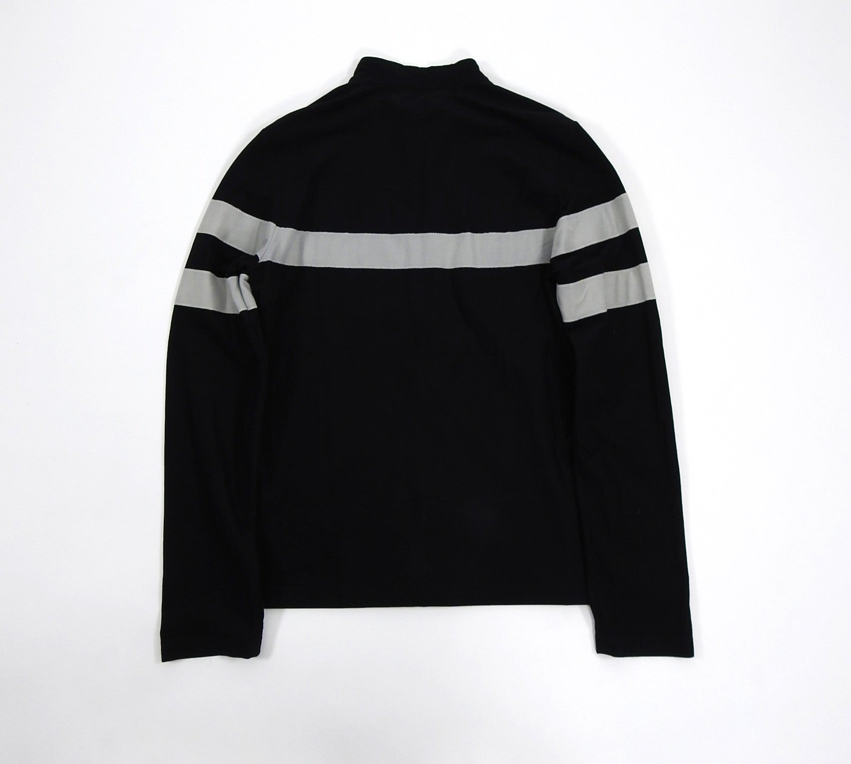 Prada Sport Black and Grey Banded Zip Up Long Sleeve Top - L – I