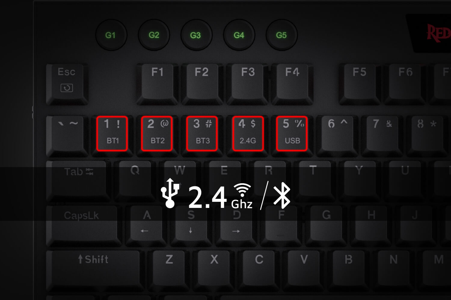 Gaming Keyboard w/No-Lag Cordless Connection