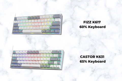60% keyboard and 65% keyboard