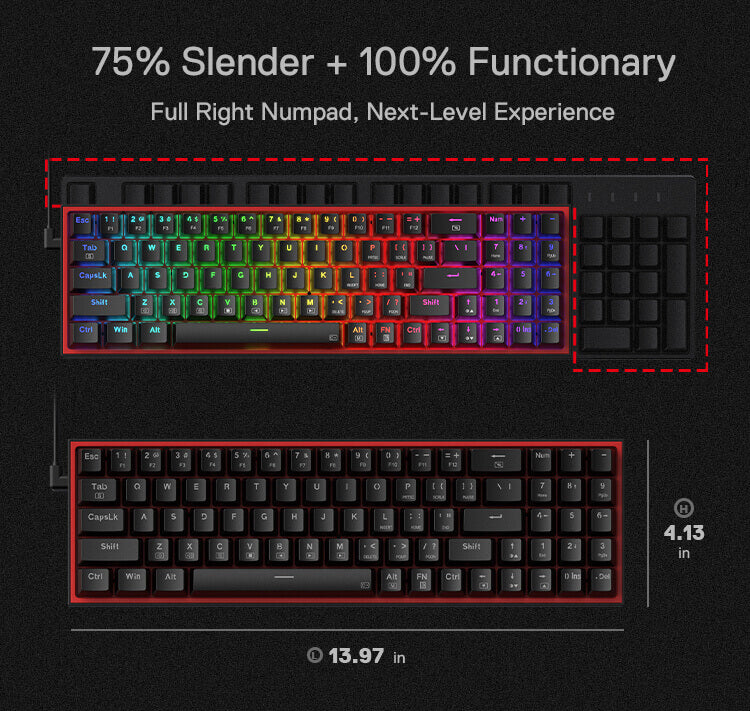 75% Wired RGB Gaming Keyboard