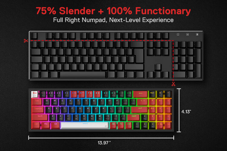 75% Wireless RGB Gaming Keyboard