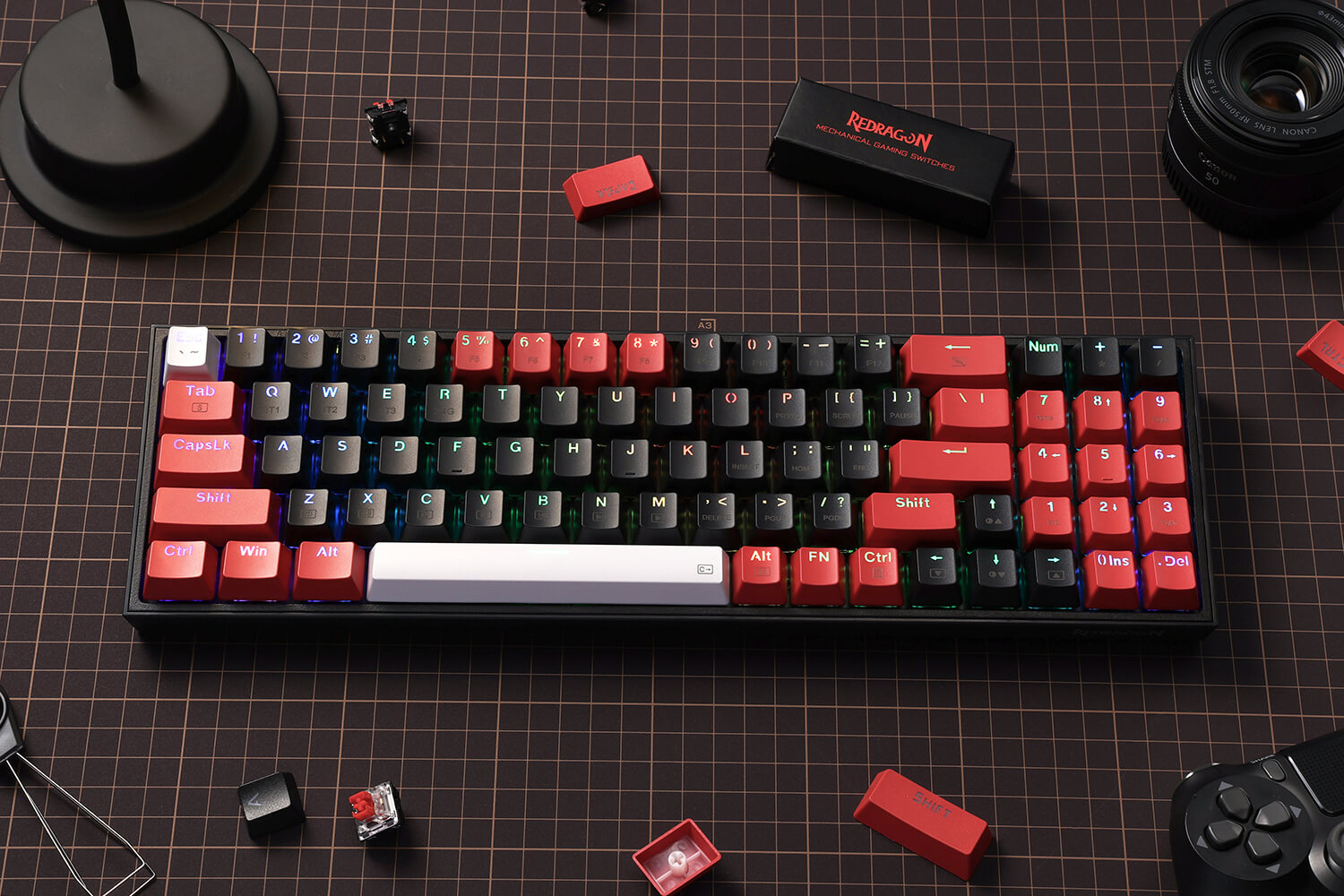 Redragon K628 PRO 75% 3-Mode Wireless RGB Gaming Keyboard