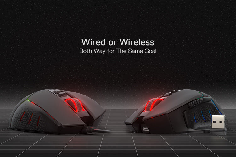 8000 DPI Wired/Wireless Gamer Mouse w/ Rapid Fire Key