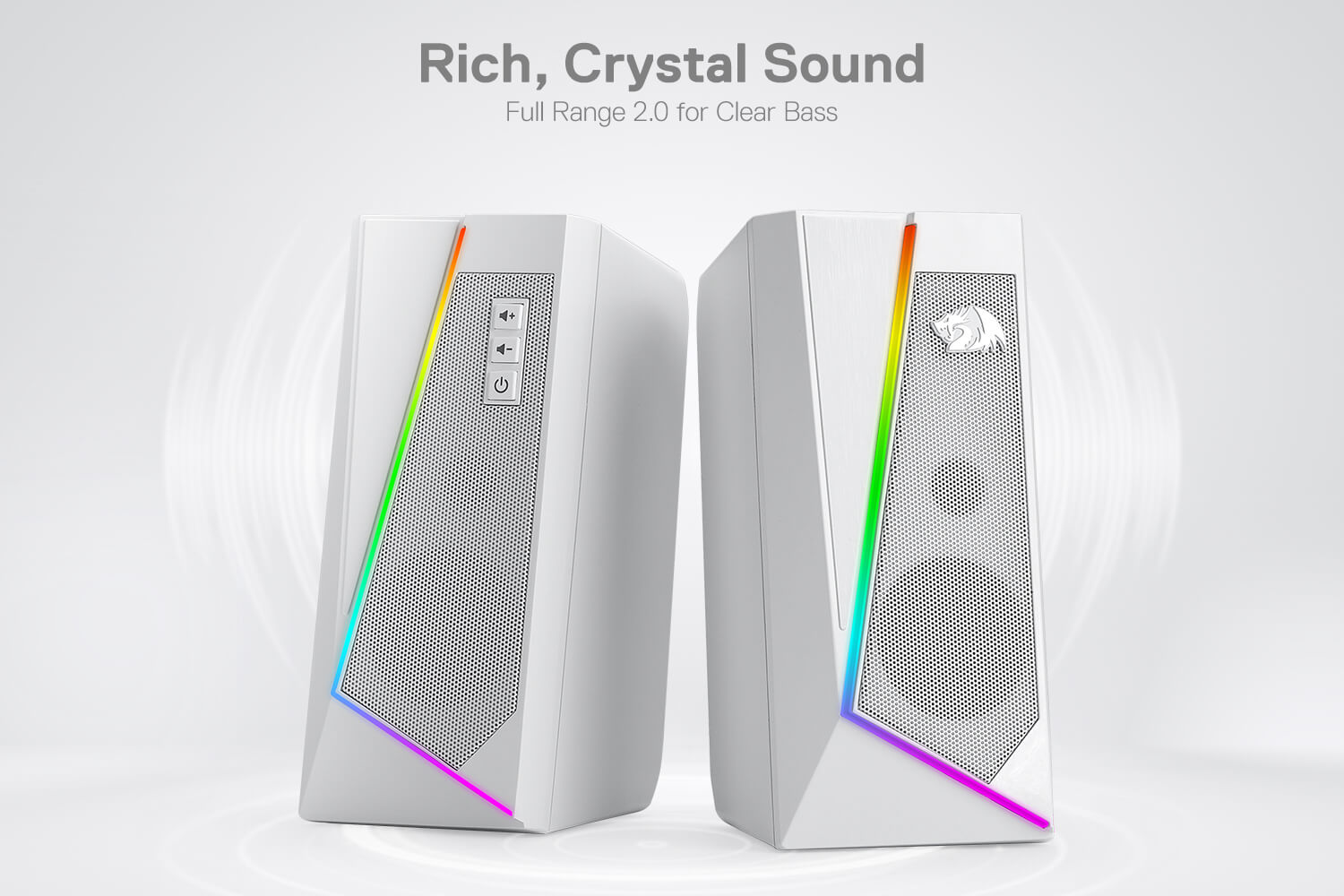 Redragon GS520 RGB Desktop White Speakers