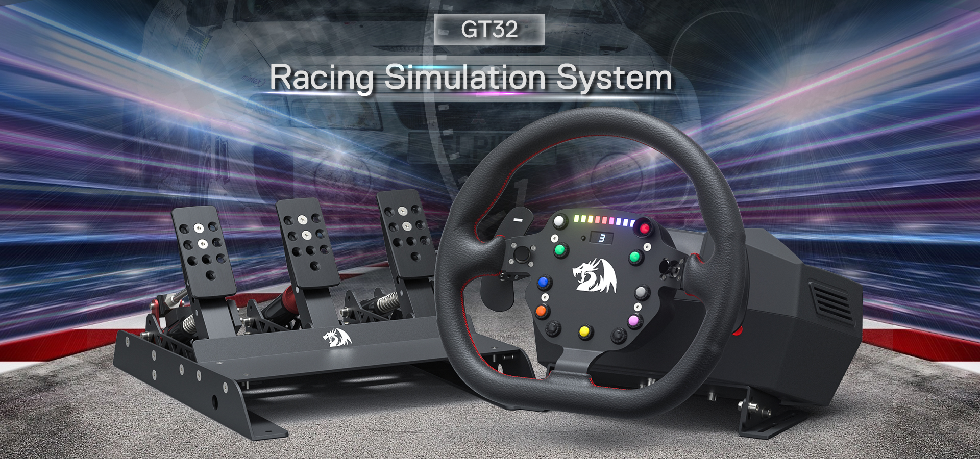 REDRAGONSHOP.COM November Giveaway - REDRAGON GT32 Racing Wheel & Pedals :  r/RedragonGaming