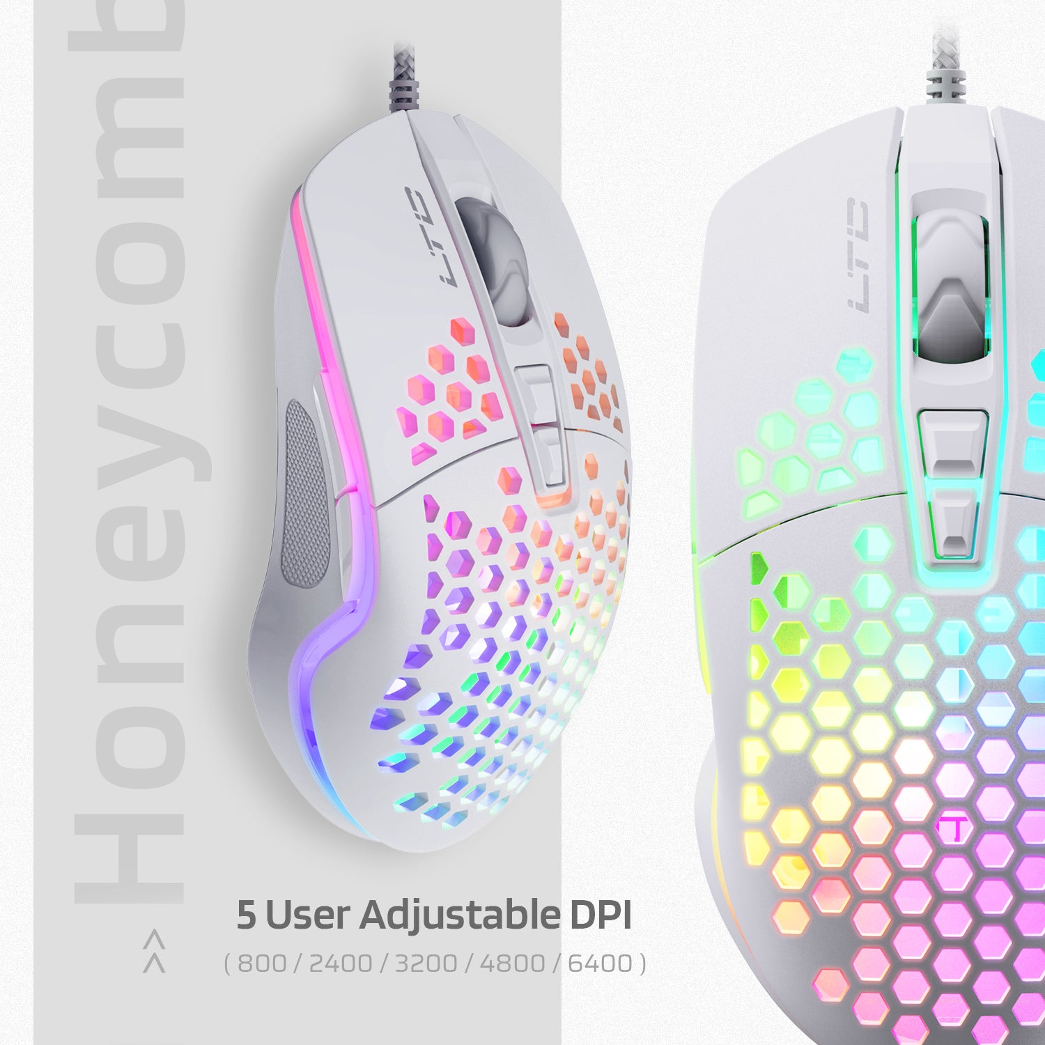ltc gaming mouse honeycomb 