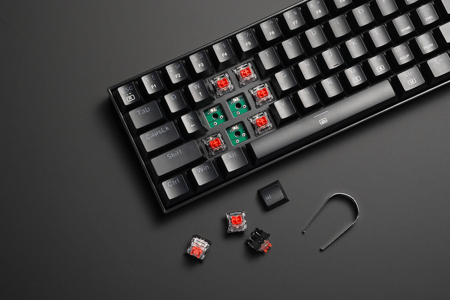 Redragon K630 Dragonborn RGB 60% Gaming Mechanical Keyboard - Red