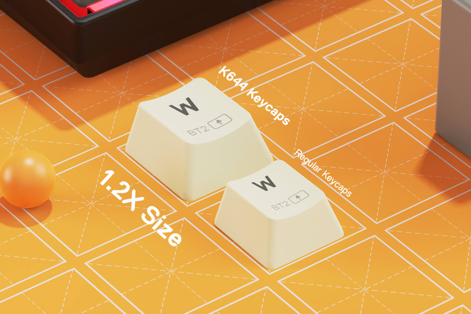 61 Keys Hot-Swappable Compact Mechanical Keyboard w/Upgrade Hot-Swap PCB Socket & Creative 1.2X Larger Size